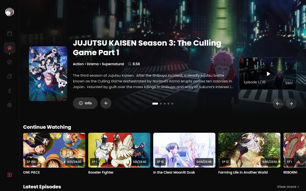 ANISURGE Home Screen